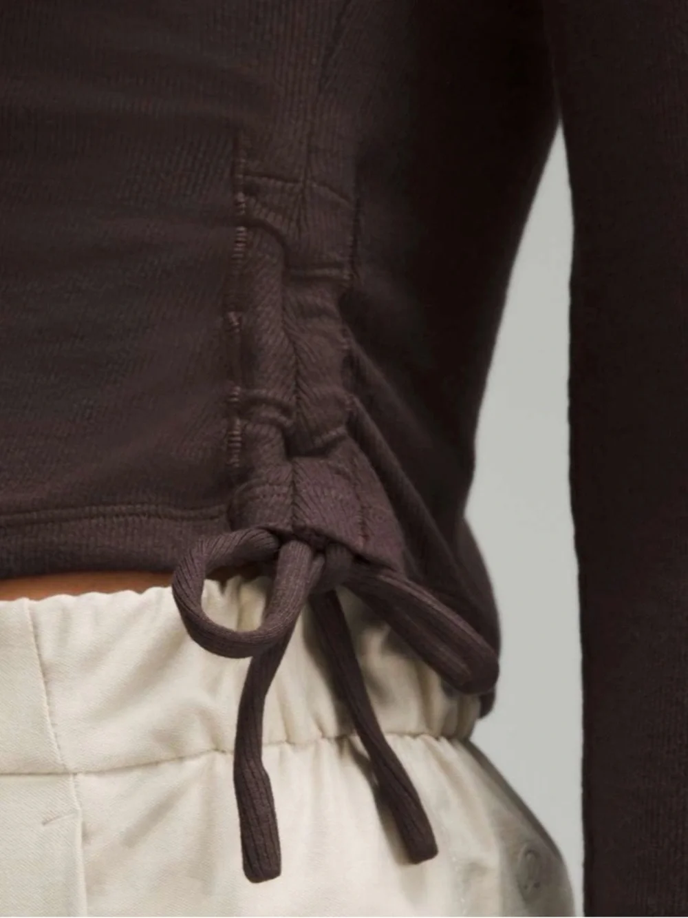 Lululemon Side-Cinch Ribbed Cardigan Espresso
